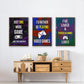 Gamer at Play I - Floater Framed Canvas Set
