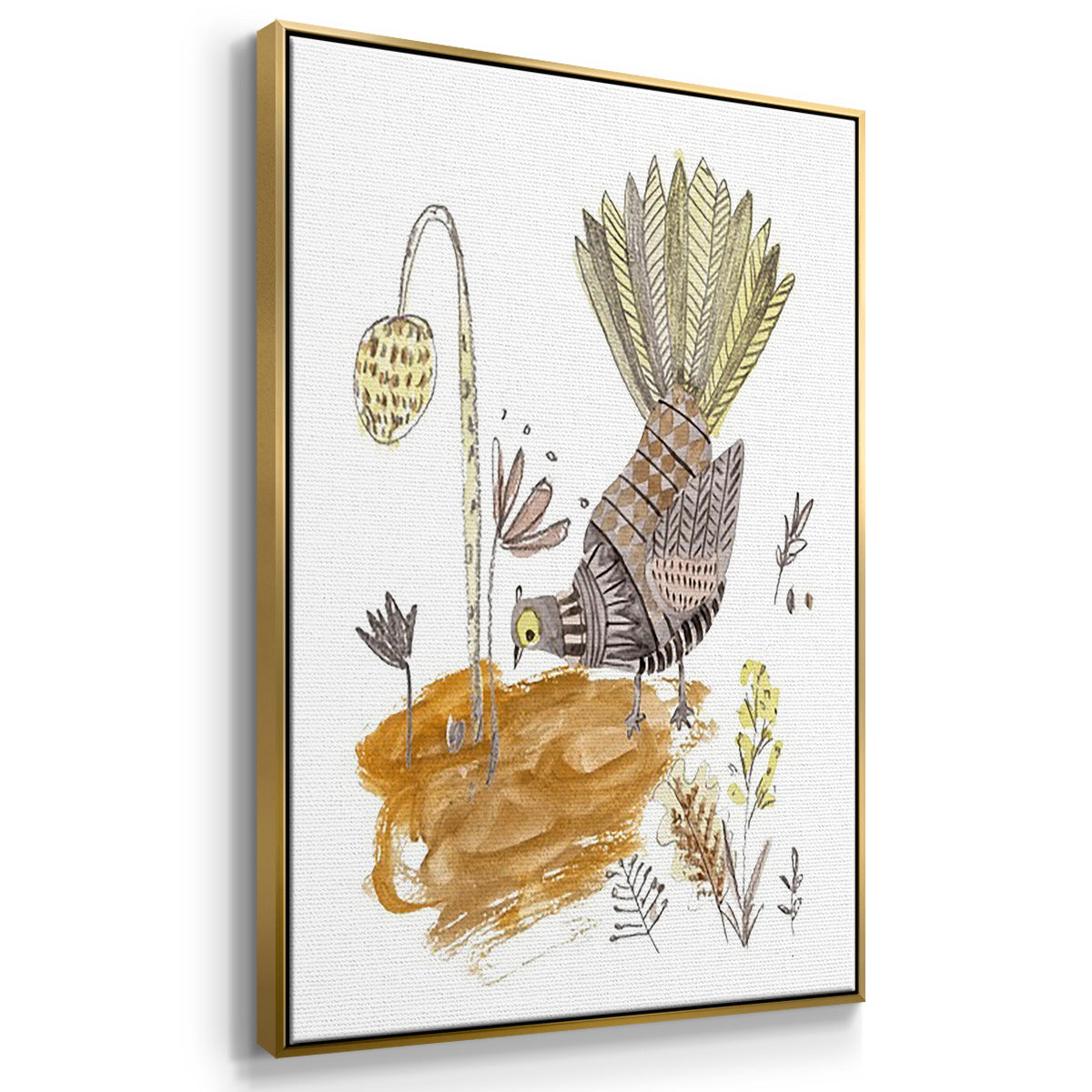 Glowing Garden at Dusk IV - Floater Framed Canvas Set