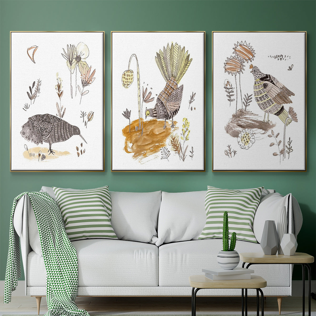 Glowing Garden at Dusk IV - Floater Framed Canvas Set
