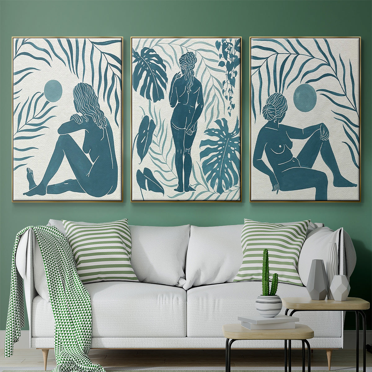 Moon Gazer I - Floater Framed Canvas Set