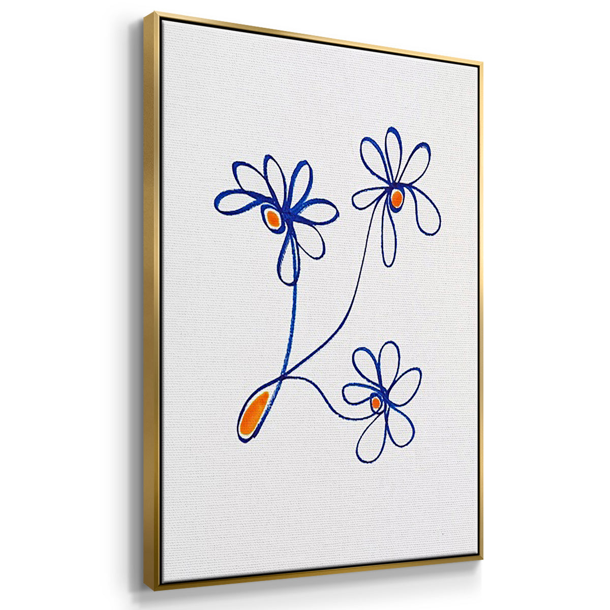 Wobbly Blooms I - Floater Framed Canvas Set