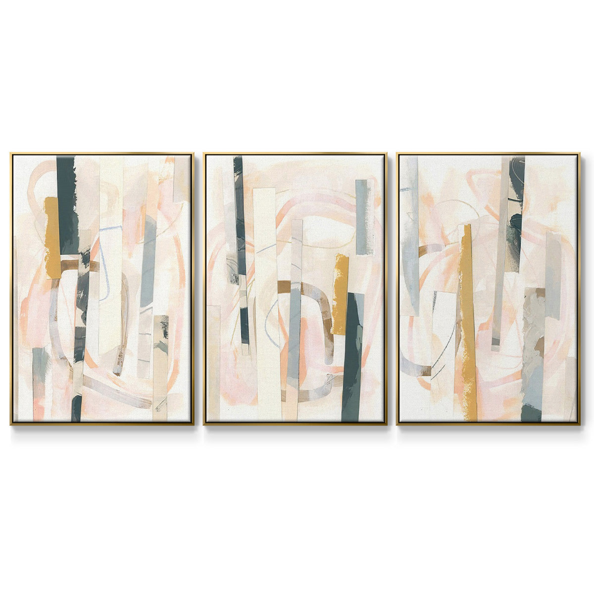 Melon Litmus I - Floater Framed Canvas Set