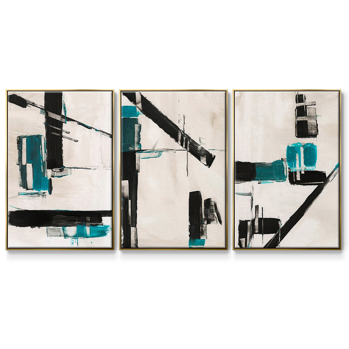 Geometry Notes I - Floater Framed Canvas Set
