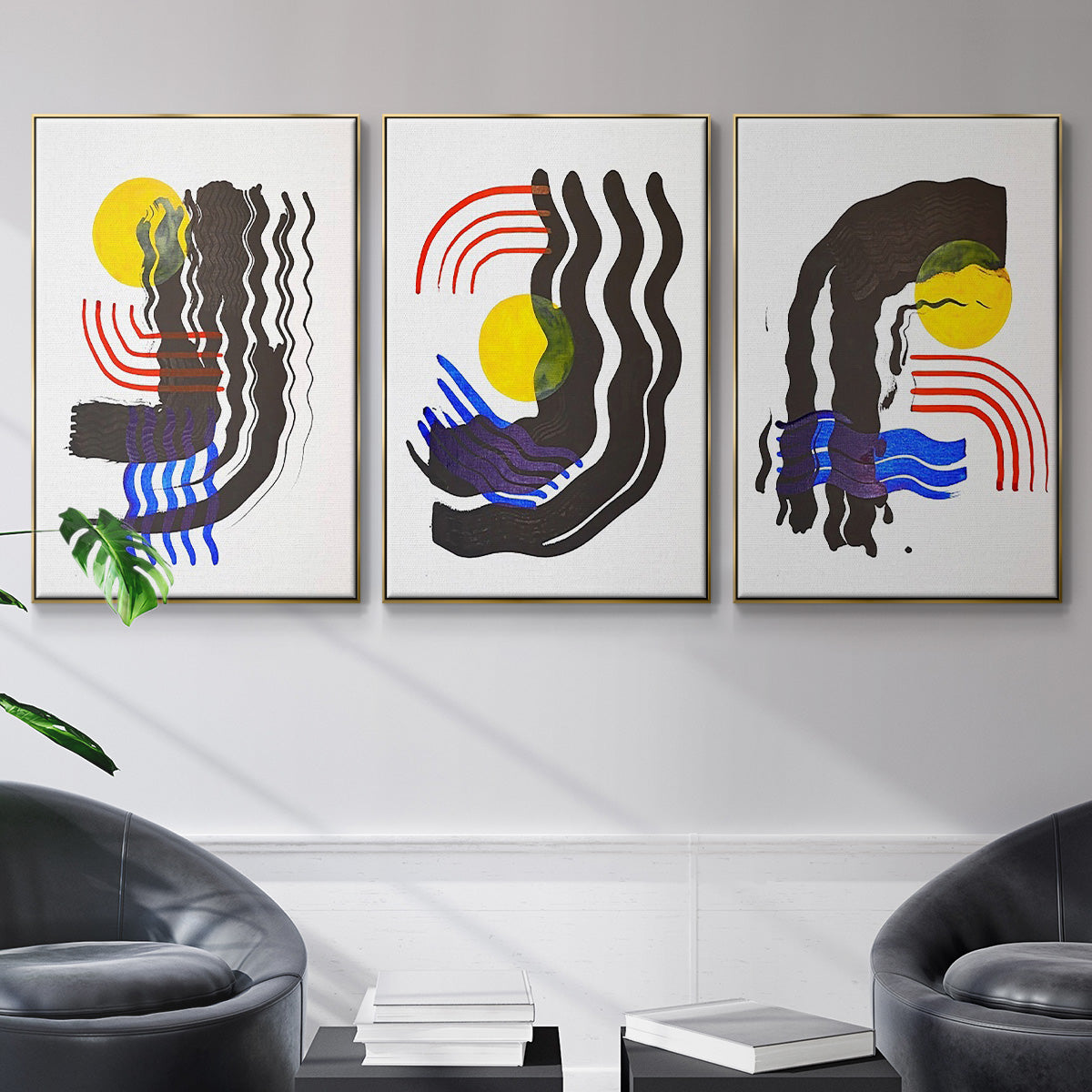 Shifting I - Floater Framed Canvas Set