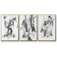 Graphite Abstract I - Floater Framed Canvas Set