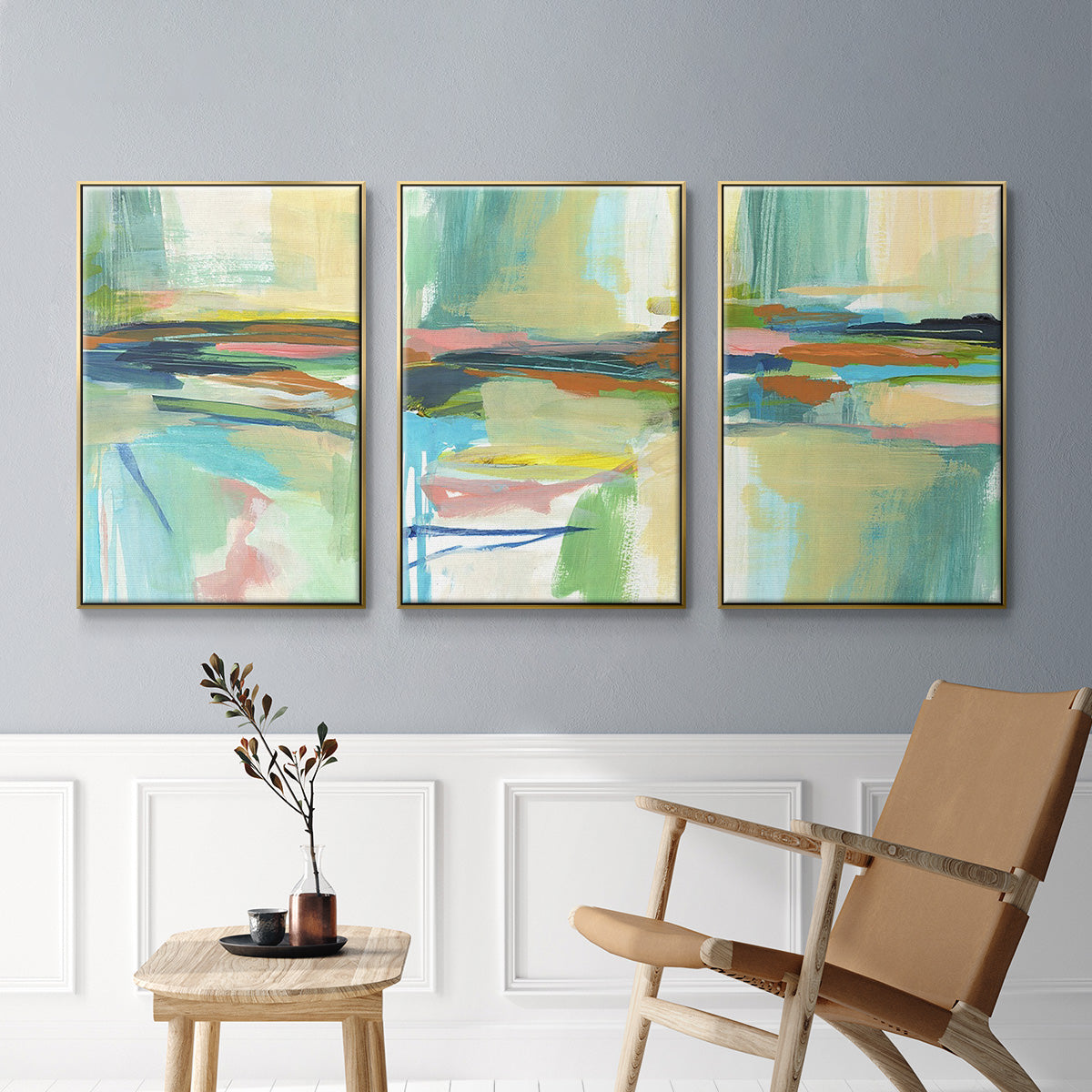 Radiant Horizon I - Floater Framed Canvas Set