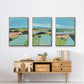 Bright Colored Countryside I - Floater Framed Canvas Set