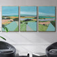 Bright Colored Countryside I - Floater Framed Canvas Set