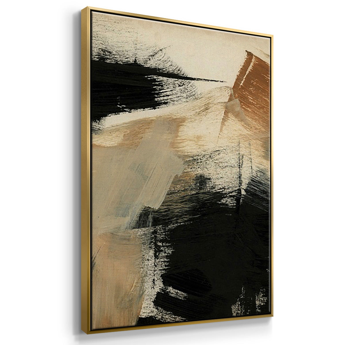 Baked Paintstrokes I - Floater Framed Canvas Set