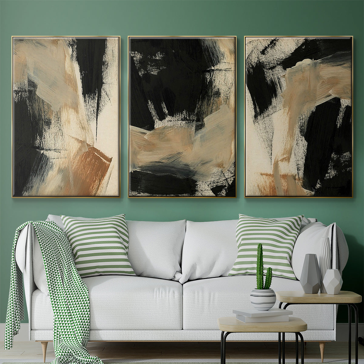 Baked Paintstrokes IV - Floater Framed Canvas Set