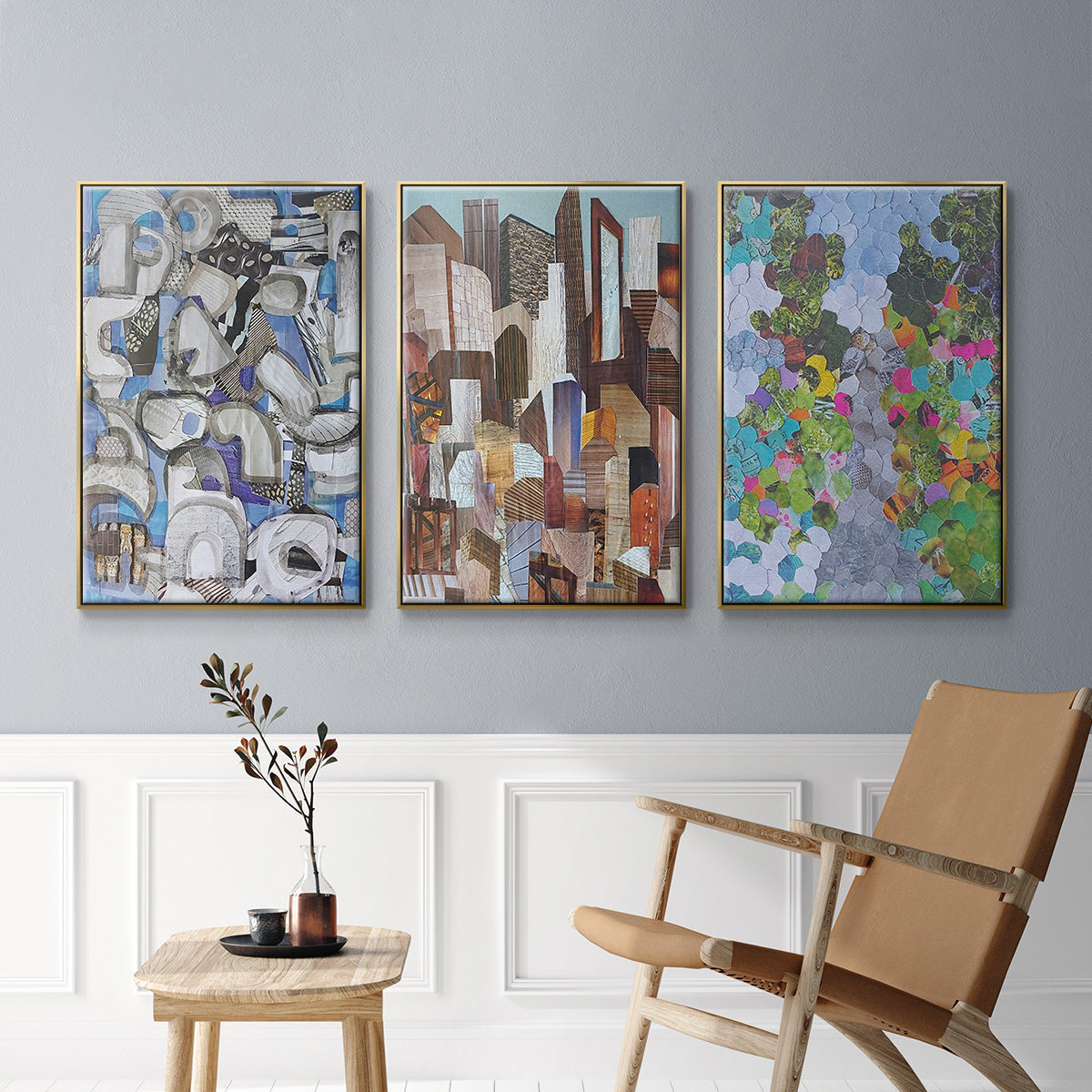 Magenta Garden - Floater Framed Canvas Set