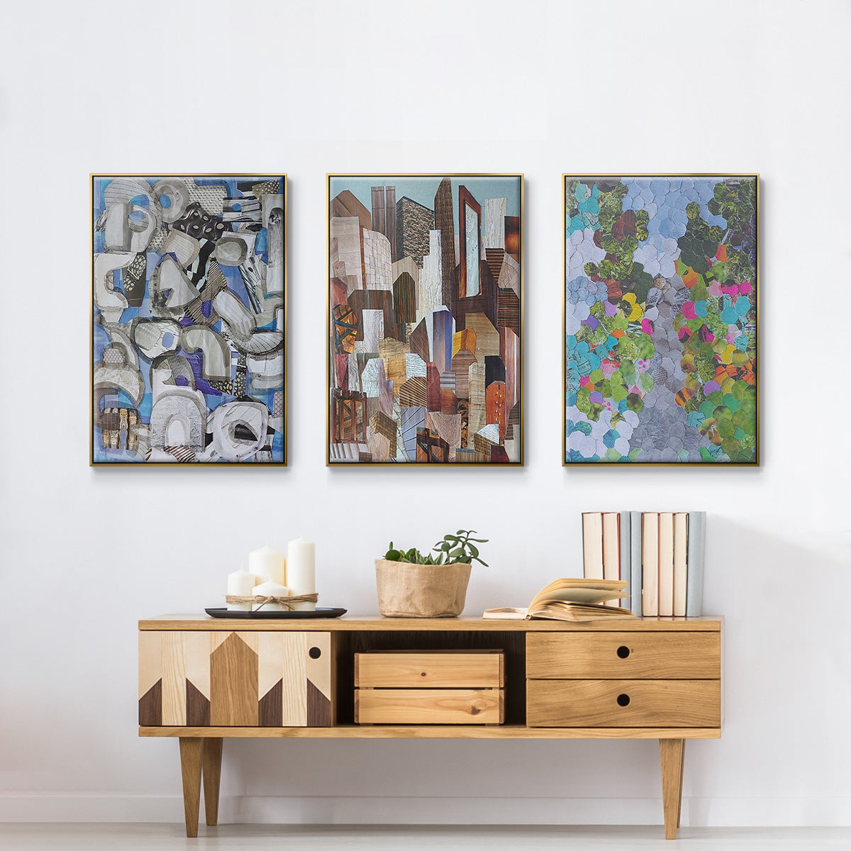 Magenta Garden - Floater Framed Canvas Set