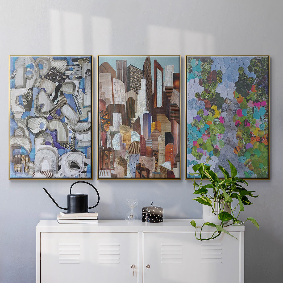 Magenta Garden - Floater Framed Canvas Set