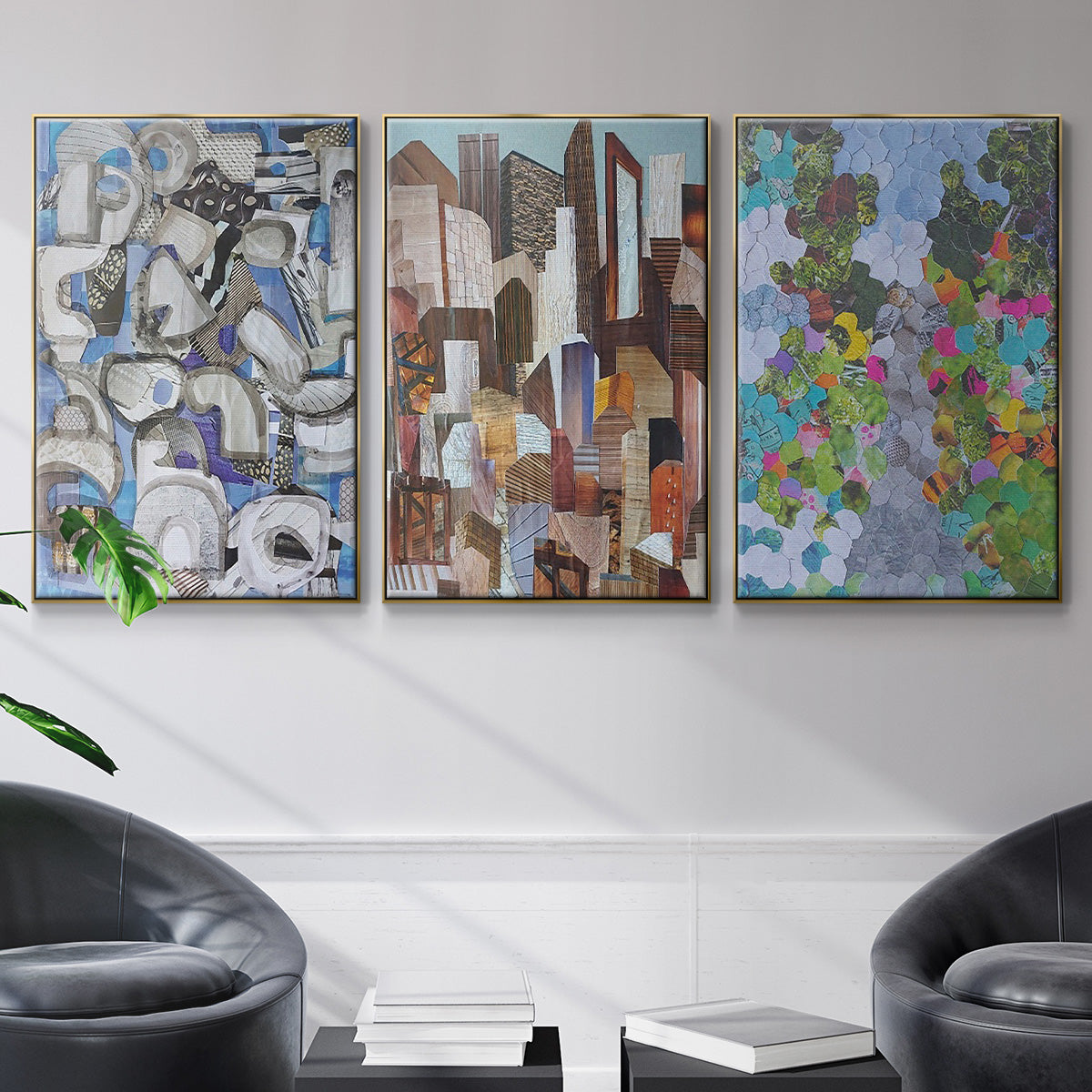 Magenta Garden - Floater Framed Canvas Set