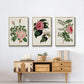 Pink Floral Mix I - Floater Framed Canvas Set