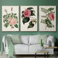 Pink Floral Mix I - Floater Framed Canvas Set