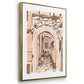 Blush Architecture Study I - Floater Framed Canvas Set