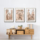 Blush Architecture Study I - Floater Framed Canvas Set
