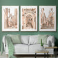 Blush Architecture Study I - Floater Framed Canvas Set