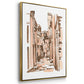 Blush Architecture Study IV - Floater Framed Canvas Set