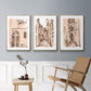 Blush Architecture Study IV - Floater Framed Canvas Set