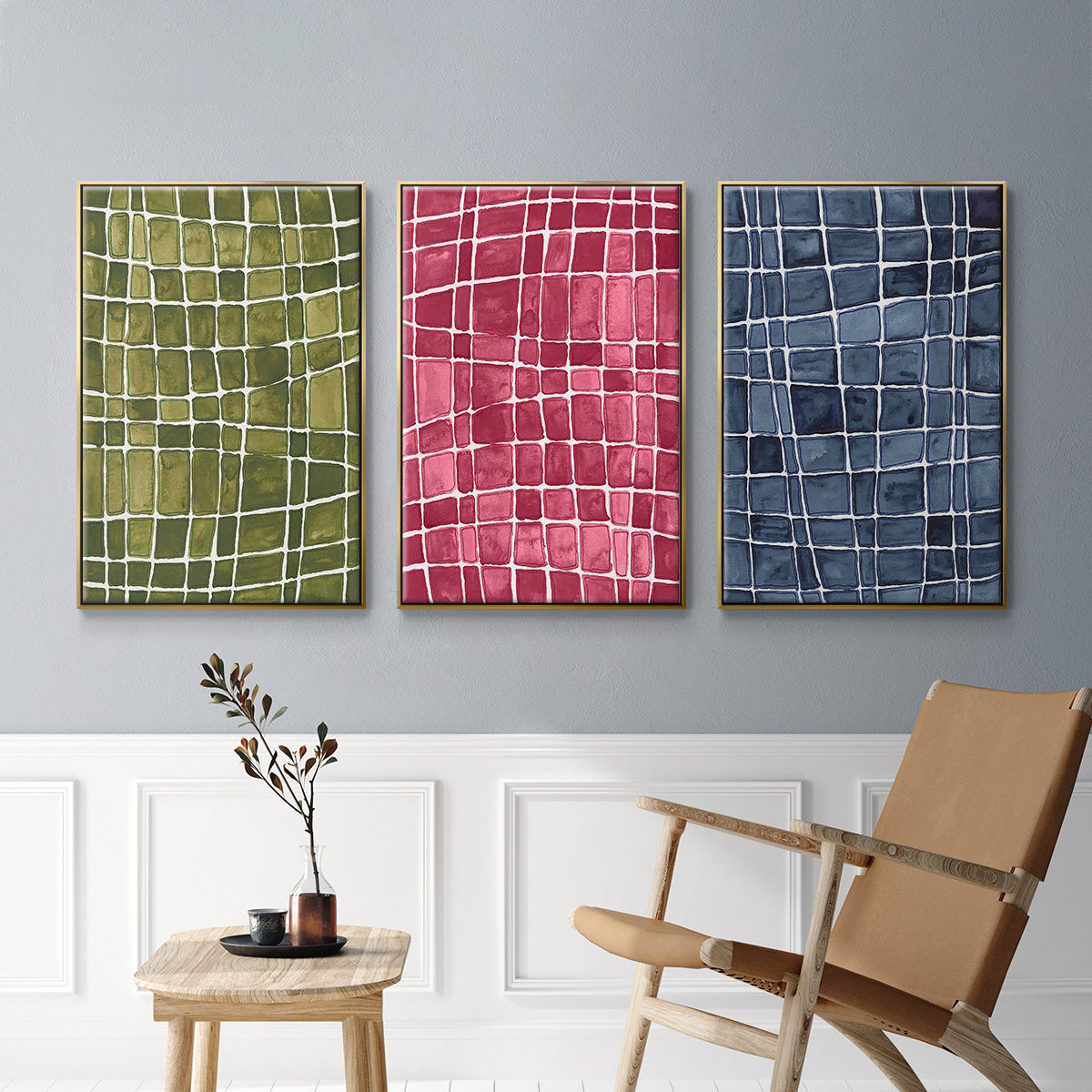 Square Bluff I - Floater Framed Canvas Set