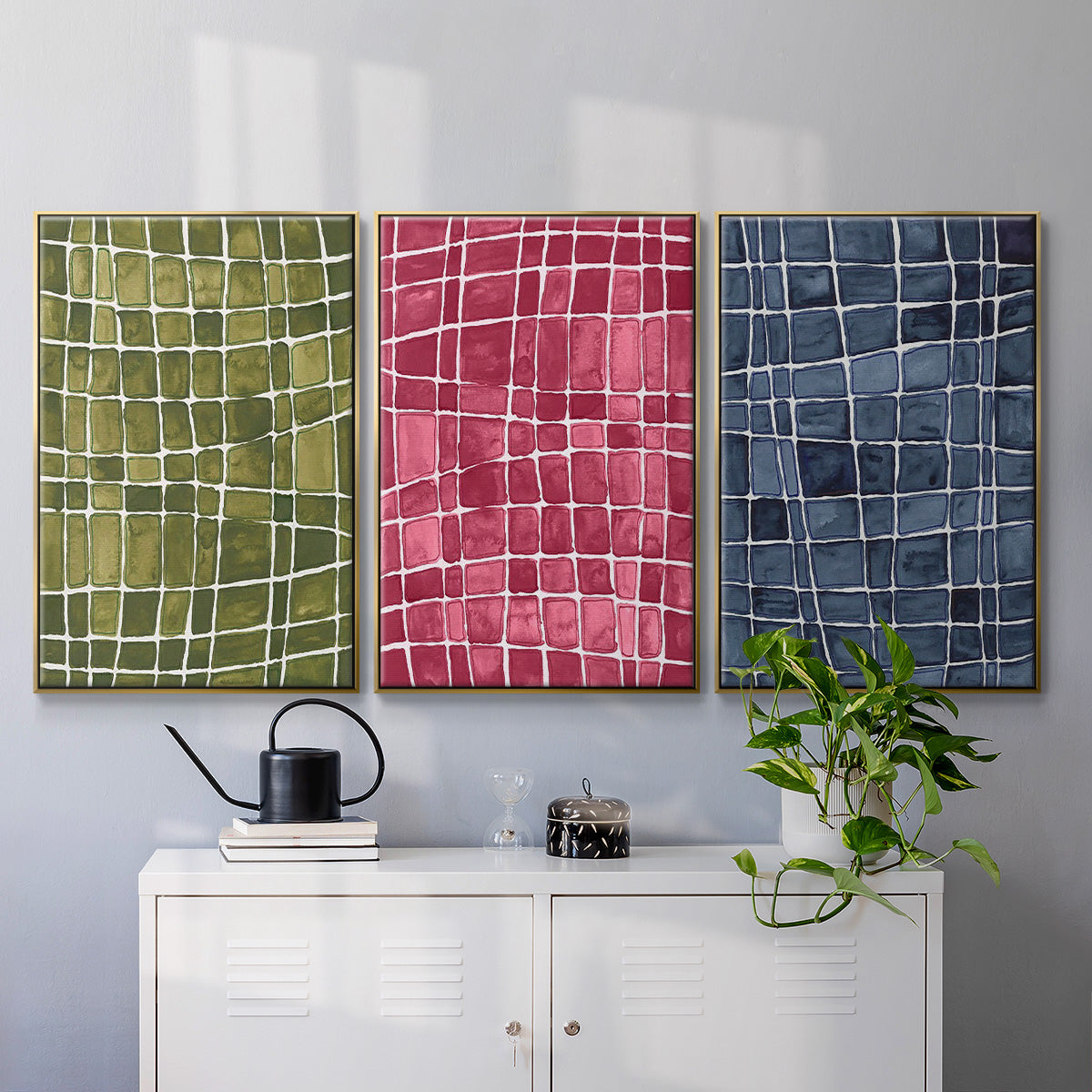 Square Bluff I - Floater Framed Canvas Set