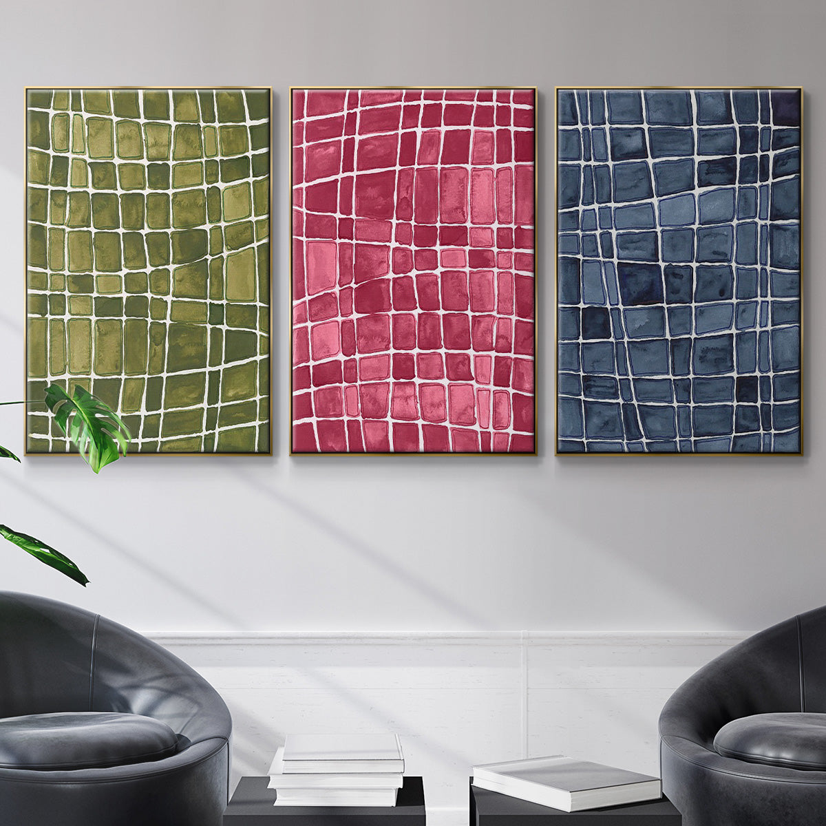 Square Bluff I - Floater Framed Canvas Set