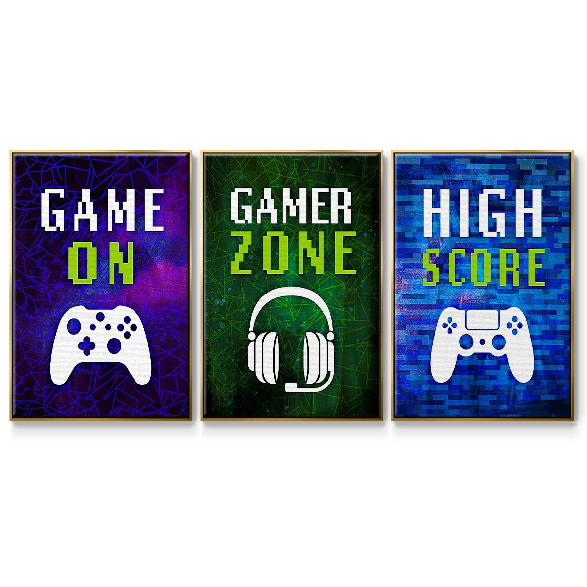 It's Game On I - Floater Framed Canvas Set