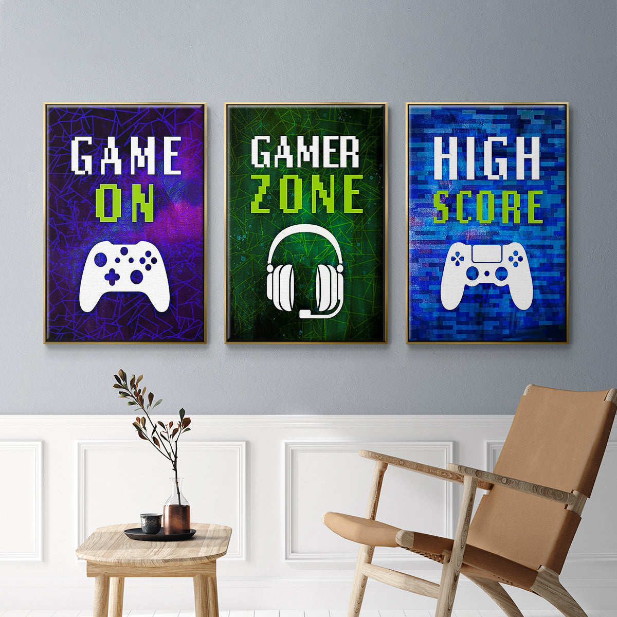 It's Game On I - Floater Framed Canvas Set