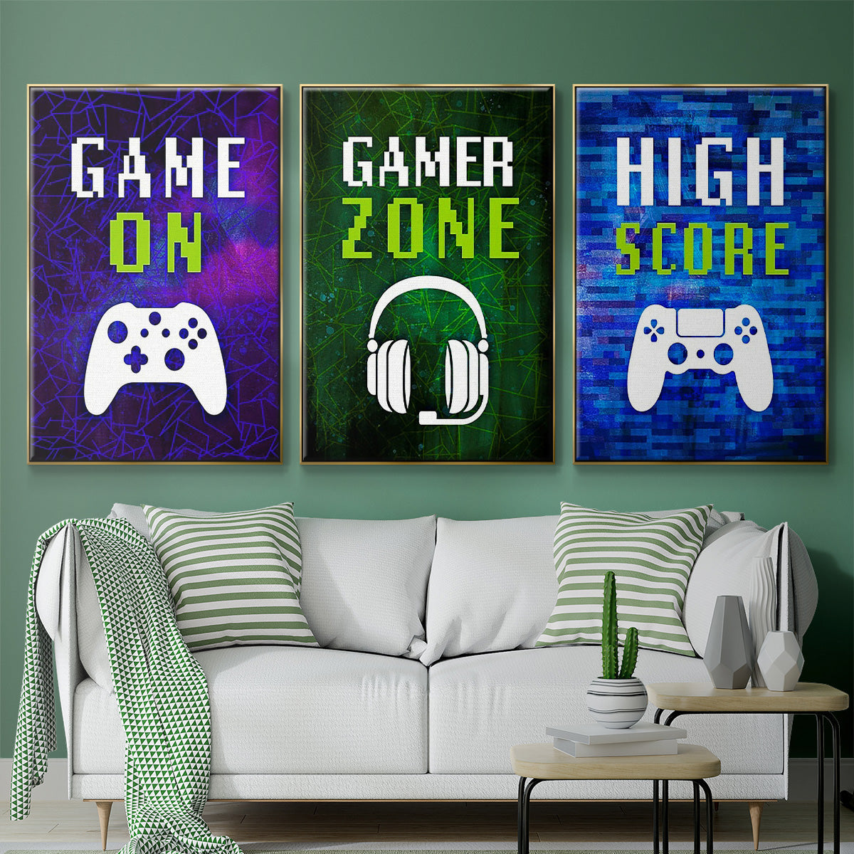 It's Game On I - Floater Framed Canvas Set