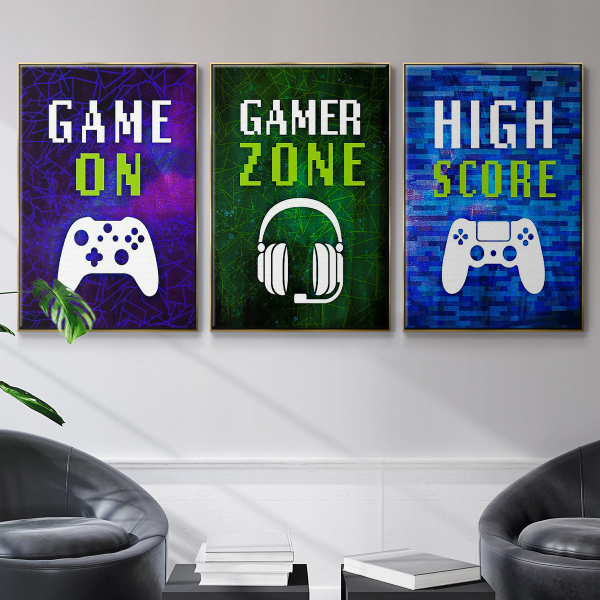 It's Game On I - Floater Framed Canvas Set