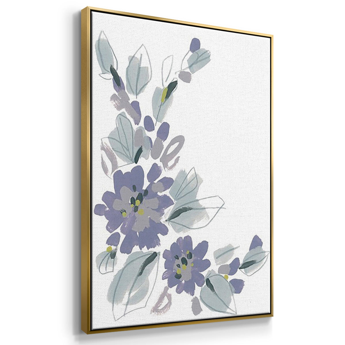 Periwinkle Patch I - Floater Framed Canvas Set