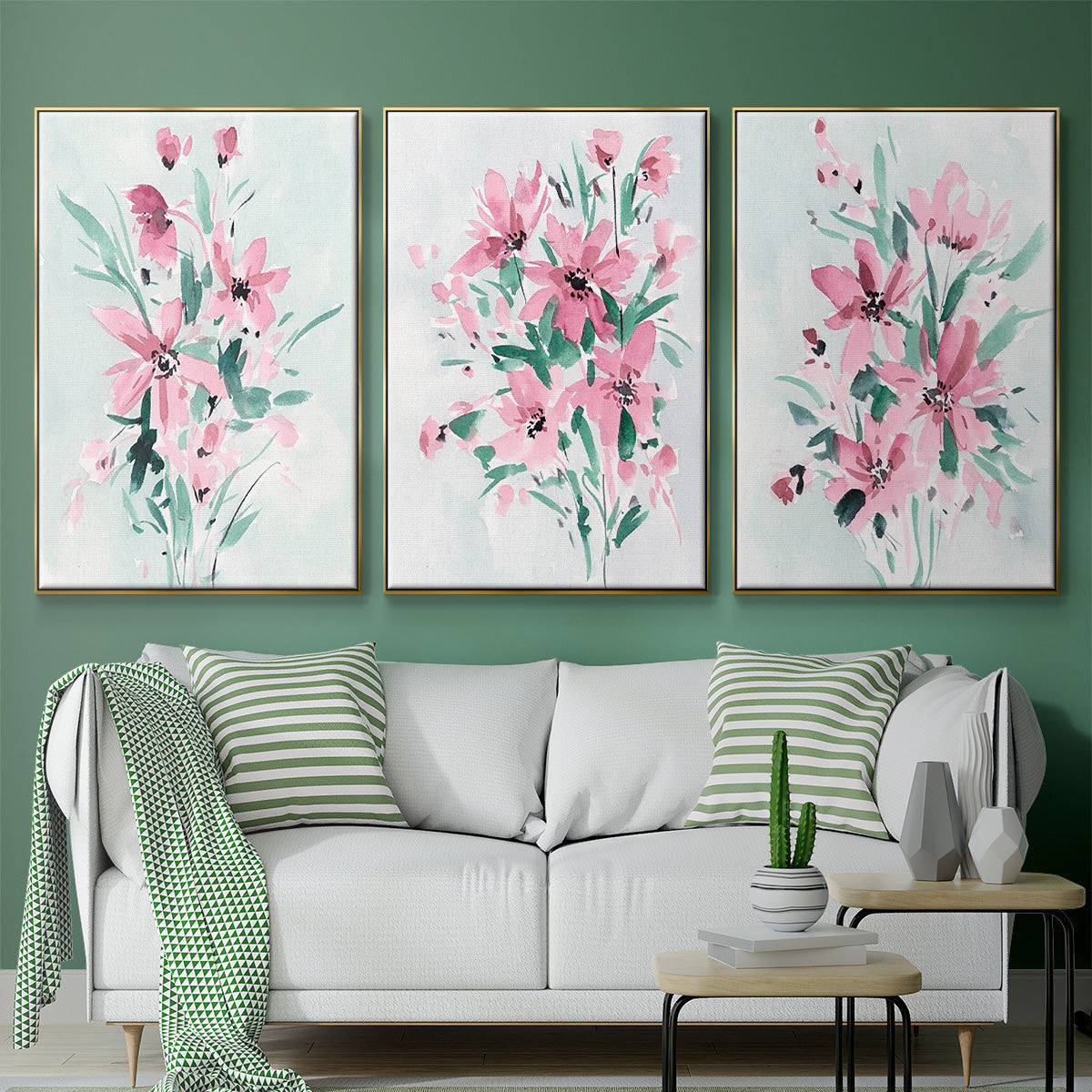 Posy Blooms I - Floater Framed Canvas Set