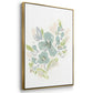 Seafoam Petals I - Floater Framed Canvas Set