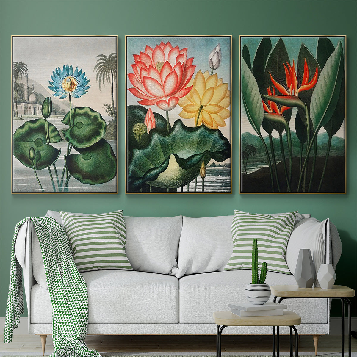 Temple of Flora IV - Floater Framed Canvas Set