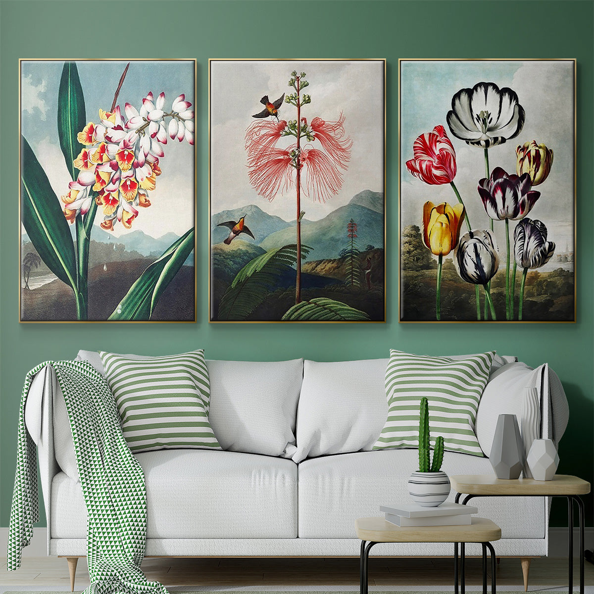 Temple of Flora VI - Floater Framed Canvas Set