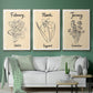 Birth Month I - Floater Framed Canvas Set