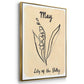 Birth Month IV - Floater Framed Canvas Set