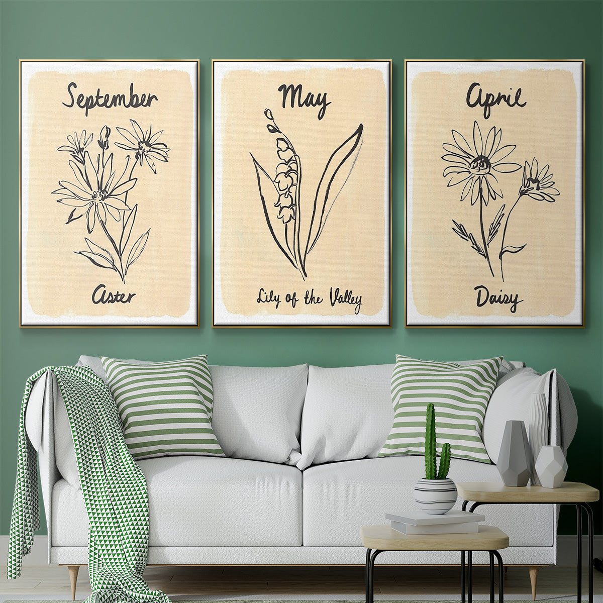 Birth Month IV - Floater Framed Canvas Set