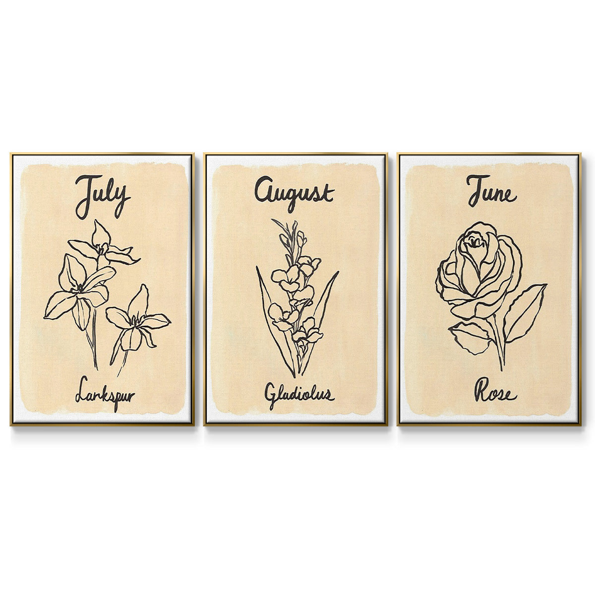 Birth Month VI - Floater Framed Canvas Set
