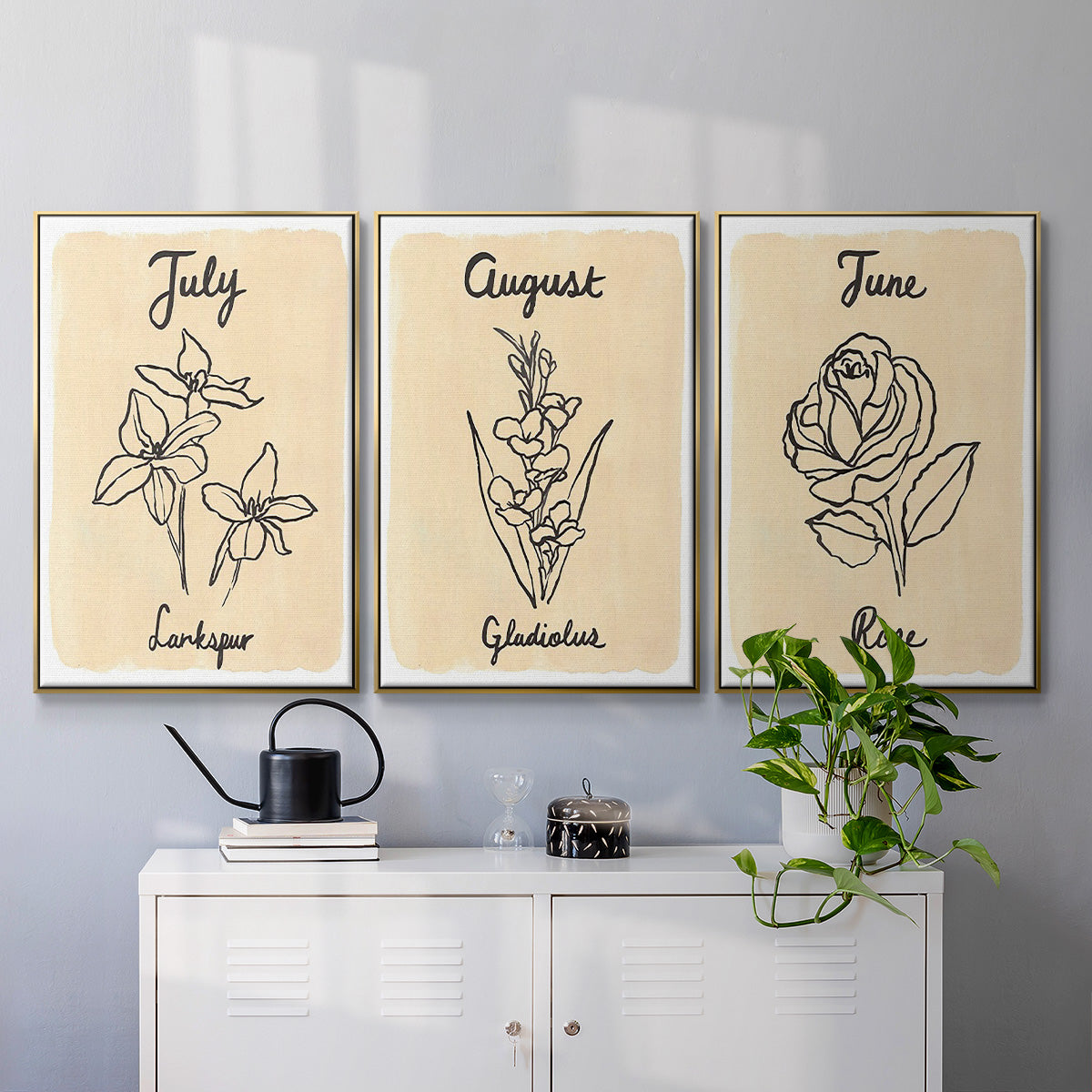 Birth Month VI - Floater Framed Canvas Set