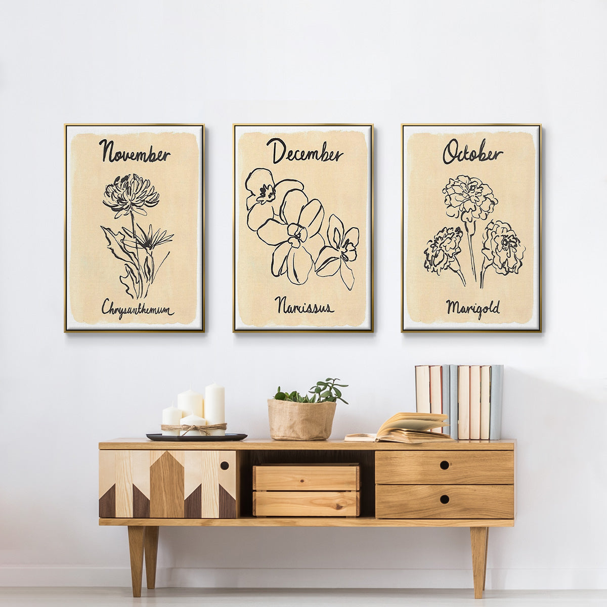 Birth Month X - Floater Framed Canvas Set