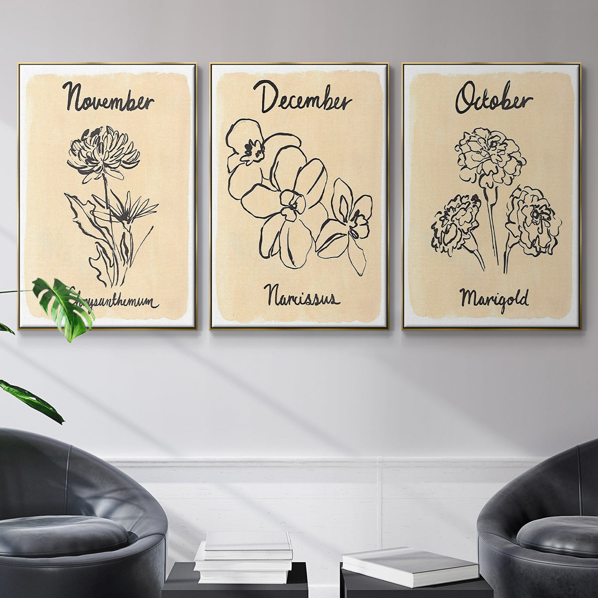 Birth Month X - Floater Framed Canvas Set