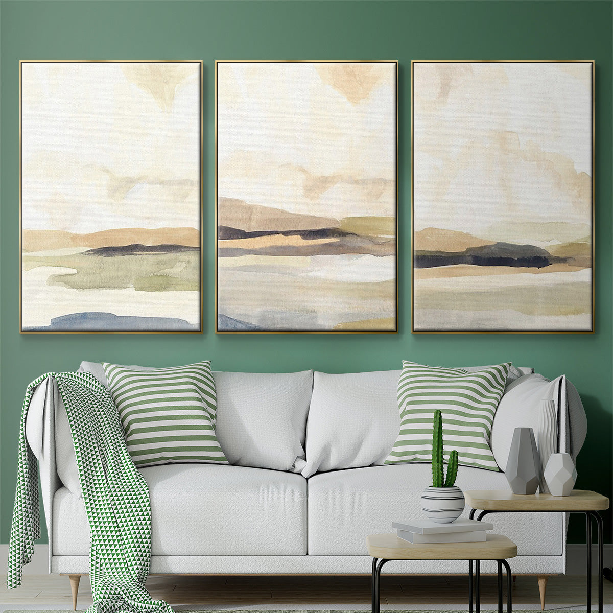 Slate Movement I - Floater Framed Canvas Set