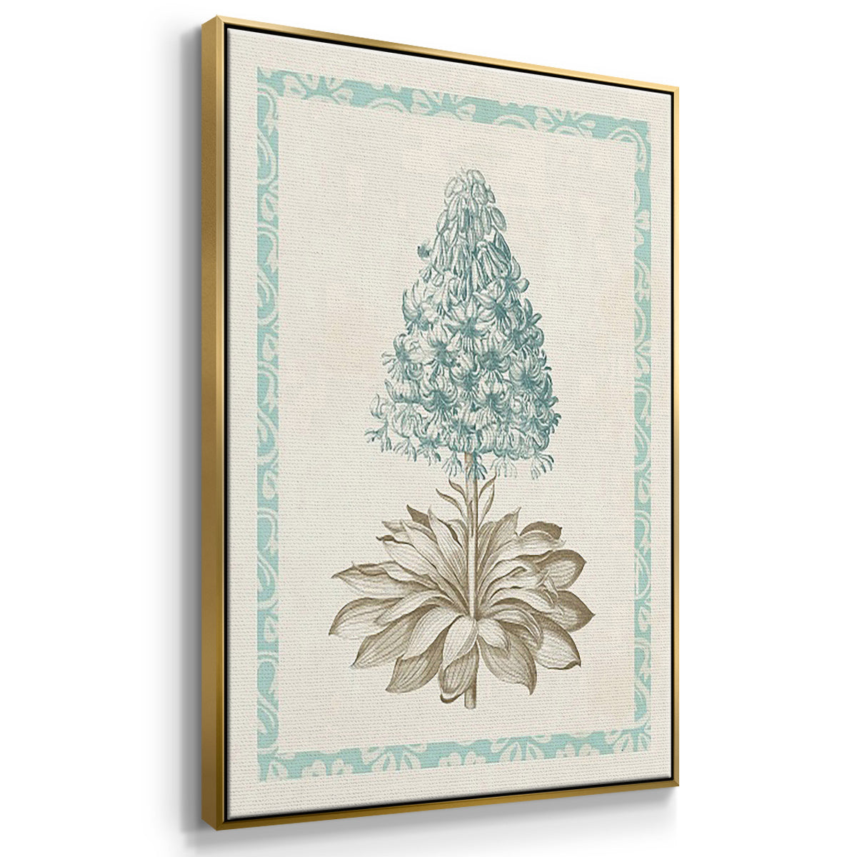 Willow Blue Besler IV - Floater Framed Canvas Set