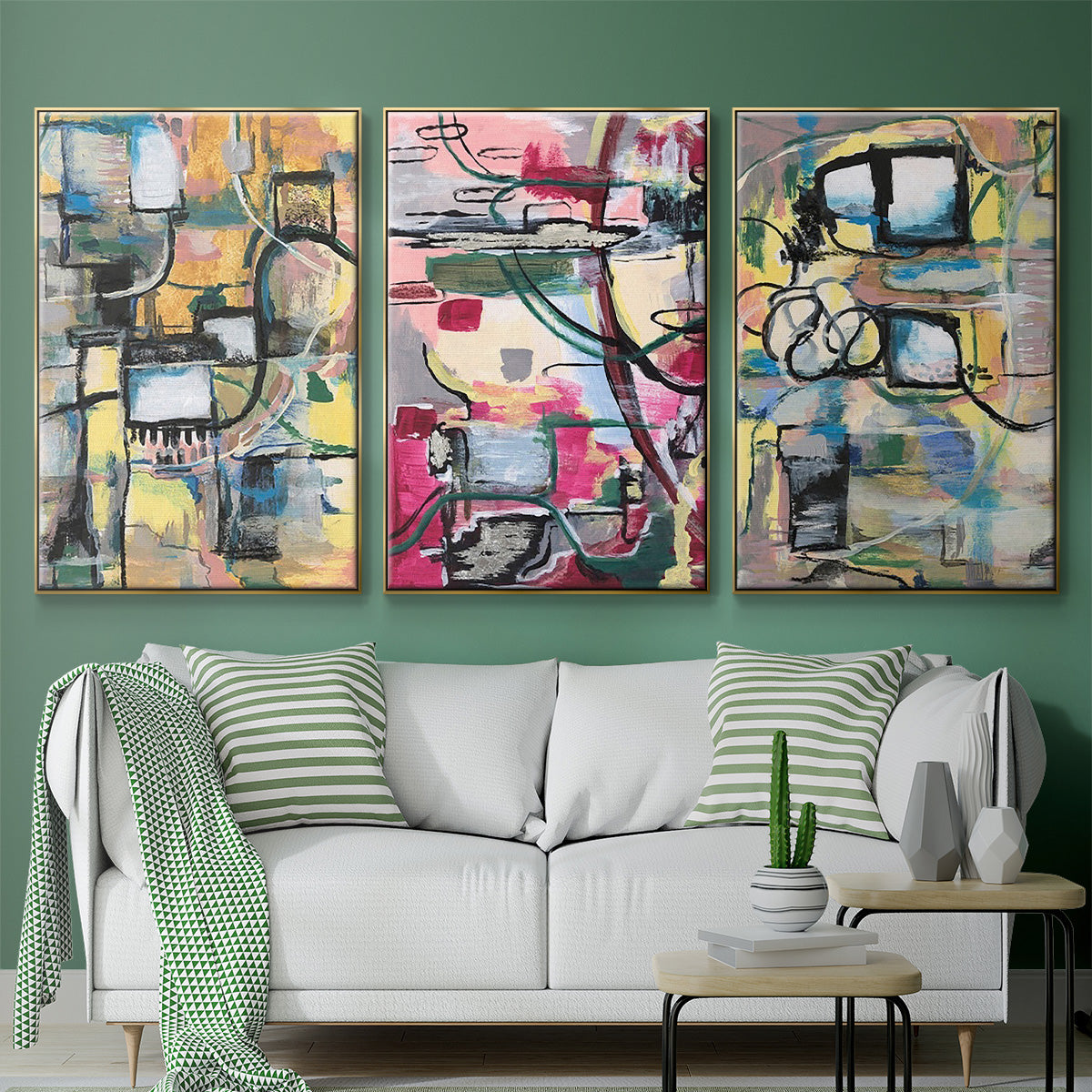 Memory Screen I - Floater Framed Canvas Set