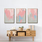 Blushing Abstract I - Floater Framed Canvas Set