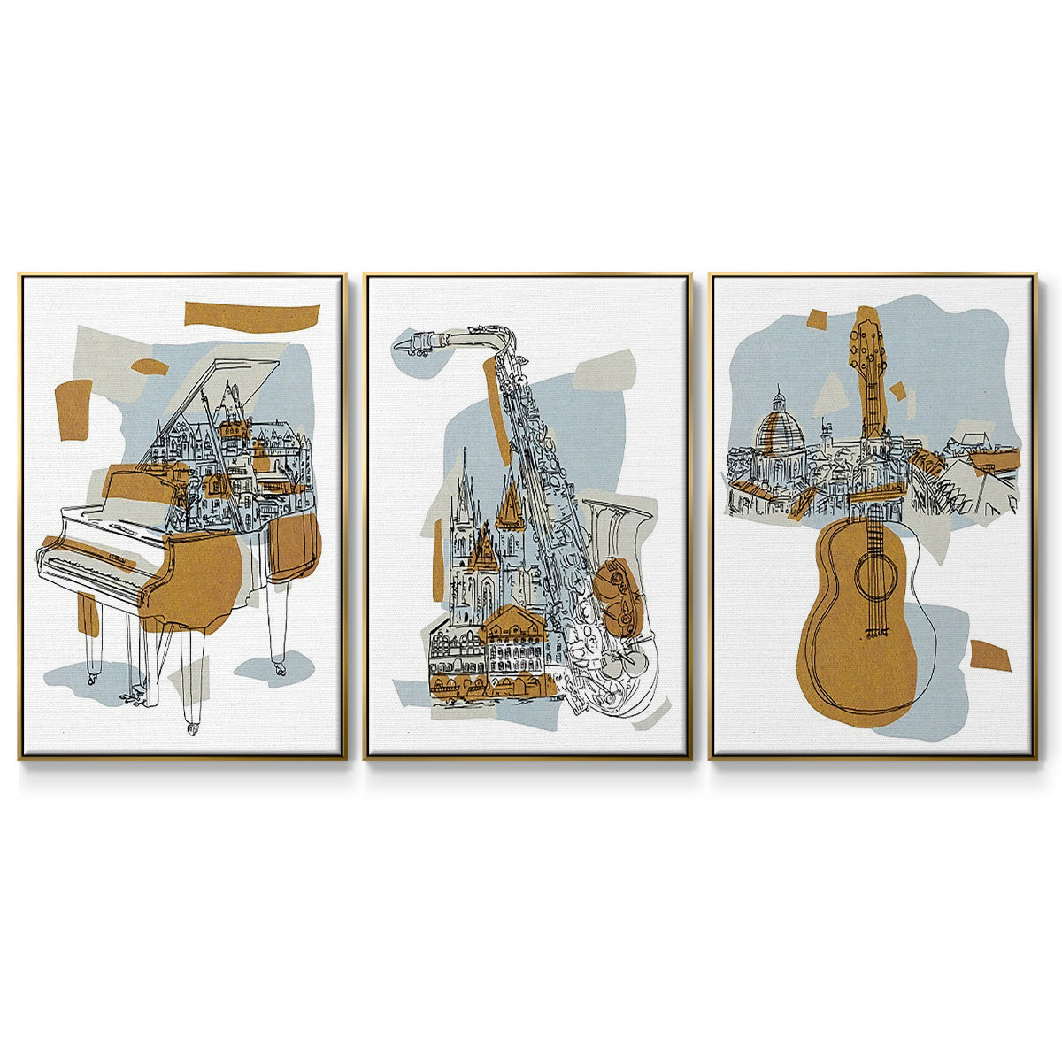Rehearsal I - Floater Framed Canvas Set