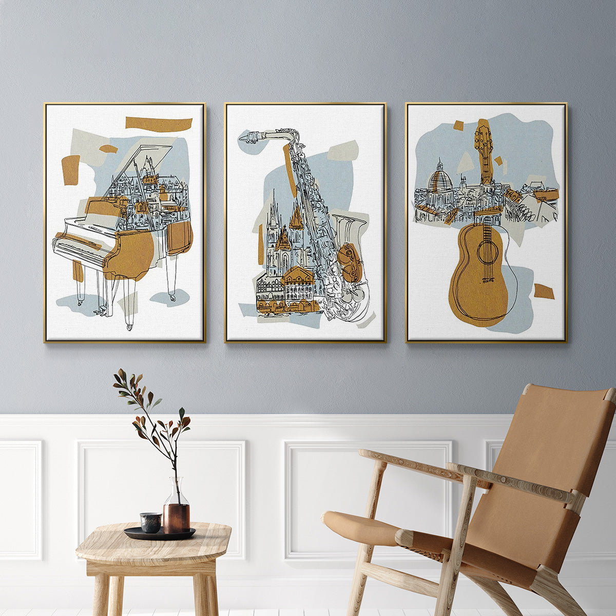 Rehearsal I - Floater Framed Canvas Set